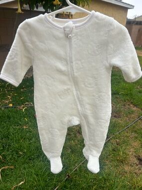 Hello Kitty White Plush Footed One-Piece